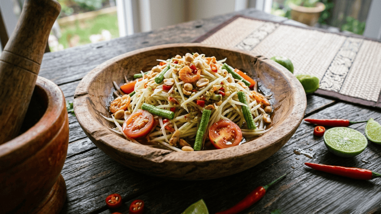 Thai Green Papaya Salad (Som Tam Thai)